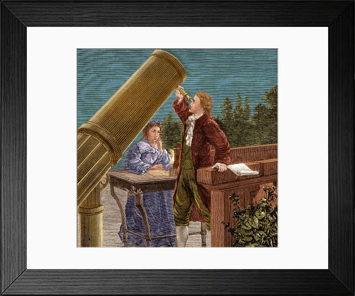 Framed Print : William and Caroline Herschel, German Astronomers Framed Print : William and Caroline Herschel, German Astronomers