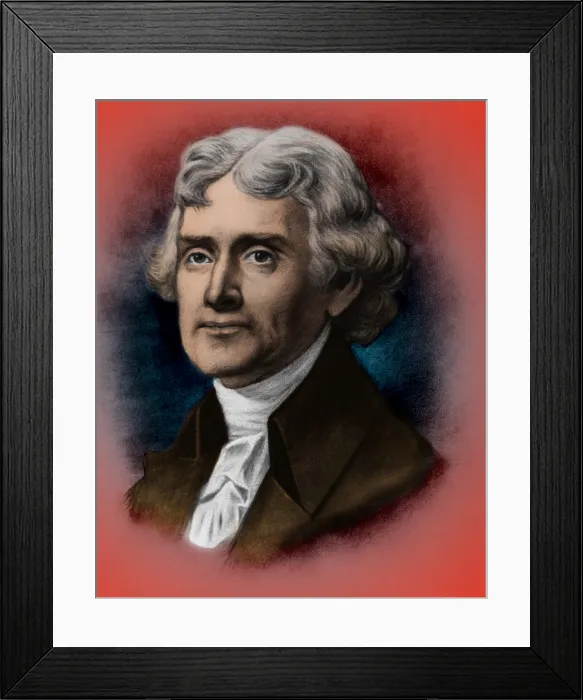 Framed Print : Thomas Jefferson, 3rd American President Framed Print : Thomas Jefferson, 3rd American President
