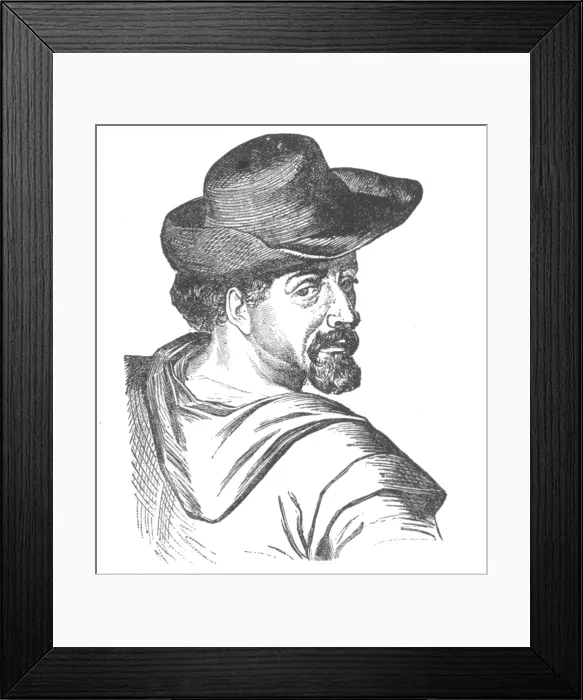 Framed Print : Miguel de Cervantes, Spanish Author Framed Print : Miguel de Cervantes, Spanish Author