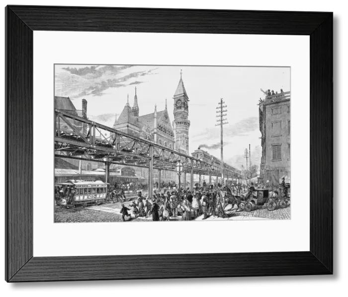 Framed Print : Sixth Avenue El Train, 1878 Framed Print : Sixth Avenue El Train, 1878