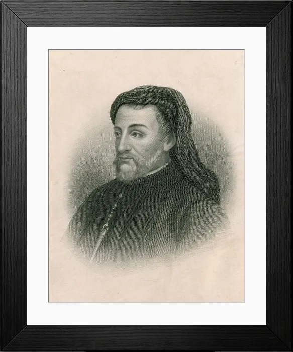Framed Print : Geoffrey Chaucer, English Poet Framed Print : Geoffrey Chaucer, English Poet