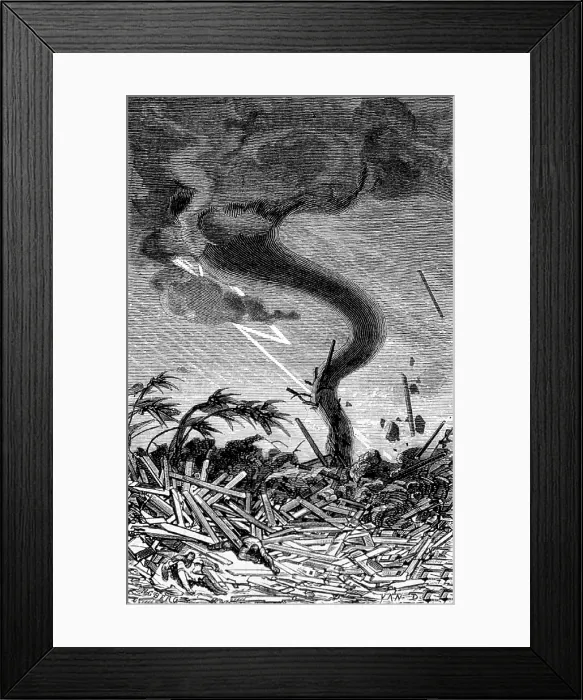 Framed Print : Tornado, 19th century Framed Print : Tornado, 19th century