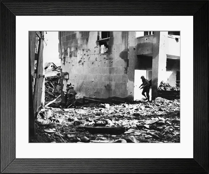 Framed Print : WWII Battle at Prum, Germany Framed Print : WWII Battle at Prum, Germany