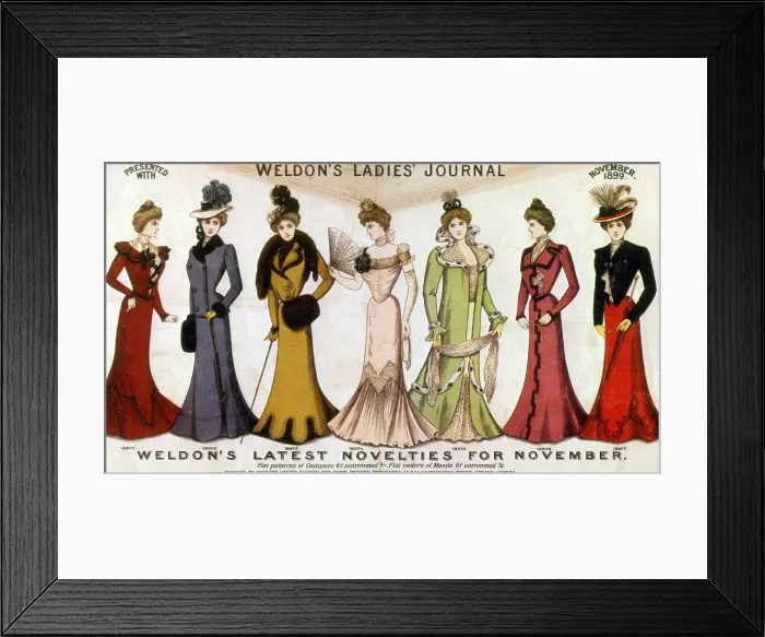 Framed Print : Fall Fashions, 1899 Framed Print : Fall Fashions, 1899