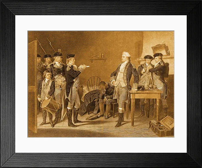 Framed Print : Death Warrant of Major John Andre, 1780