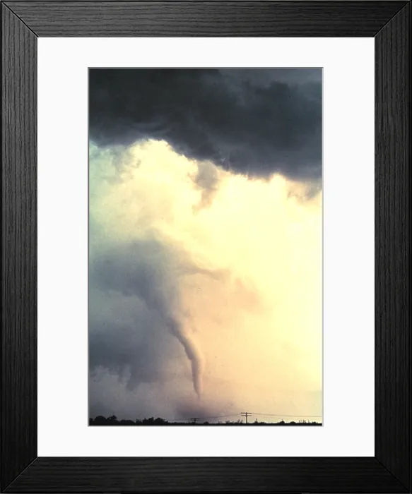 Framed Print : Tornado. A tornado is a violent, dangerous, rotating column of air that