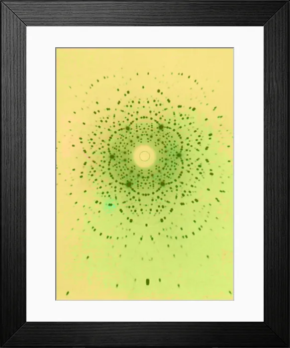 Framed Print : Beryl, X-Ray Diffraction