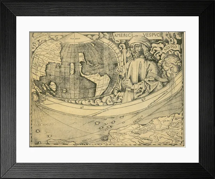 Framed Print : Amerigo Vespucci, Italian Explorer Framed Print : Amerigo Vespucci, Italian Explorer