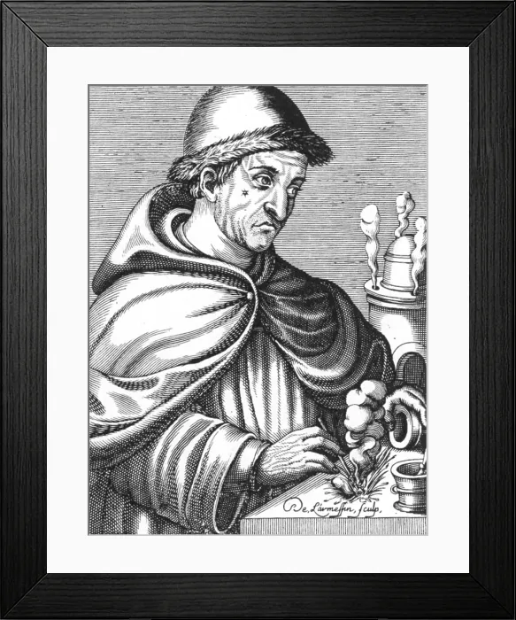 Framed Print : Berthold Schwarz, German Alchemist