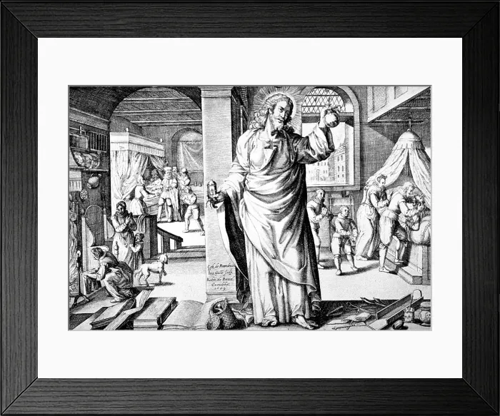 Framed Print : Physician As God, 17th Century Framed Print : Physician As God, 17th Century
