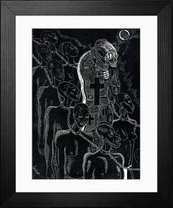 Framed Print : WPA Art, Voodoo Coming Into Haiti