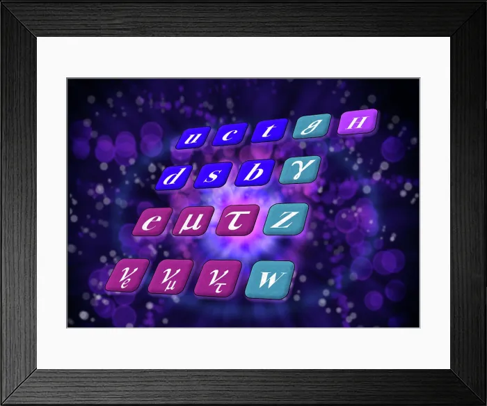 Framed Print : Standard Model, Particle Physics