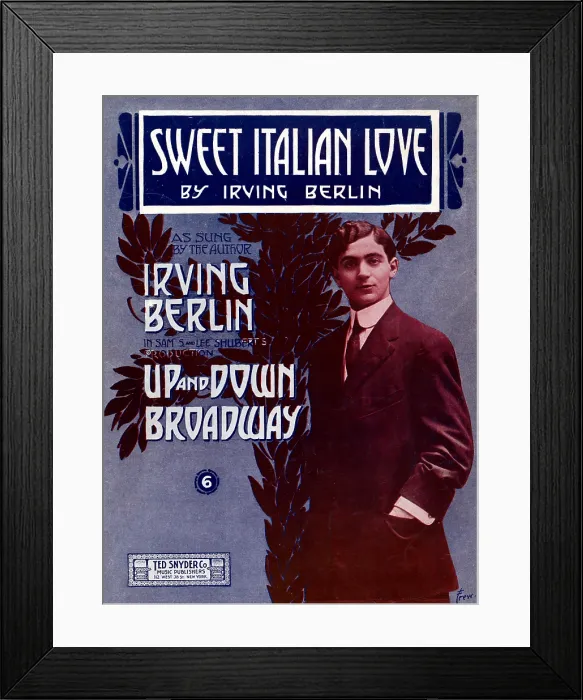 Framed Print : Irving Berlin, American Composer and Lyricist Framed Print : Irving Berlin, American Composer and Lyricist