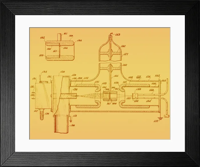 Framed Print : Early Patent for Accelerator, 1937