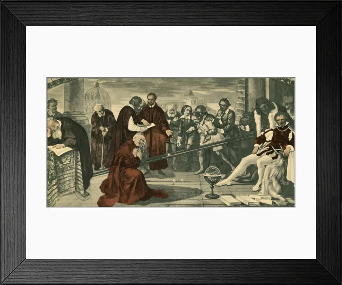 Framed Print : Galileo's Gravity Experiment