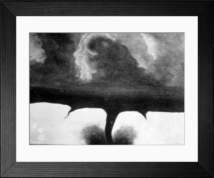 Framed Print : Tornado, Oldest Known Photograph, 1884 Framed Print : Tornado, Oldest Known Photograph, 1884