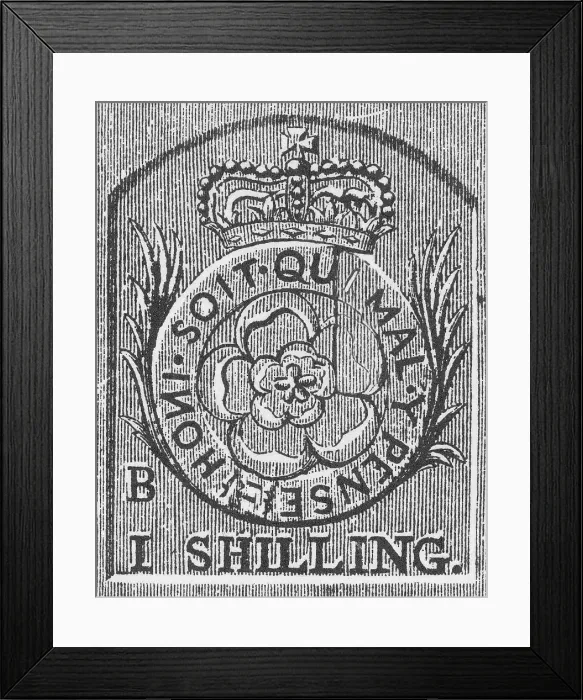 Framed Print : Revenue Stamp, 1765 Framed Print : Revenue Stamp, 1765