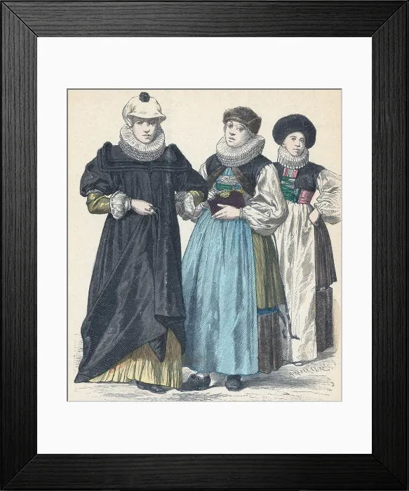 Framed Print : German Women's Fashion, 1640 Framed Print : German Women's Fashion, 1640