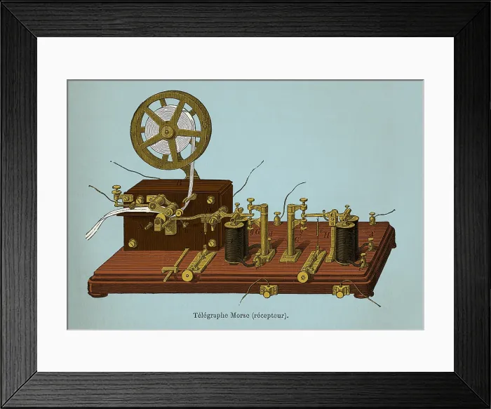 Framed Print : Morse Telegraph, 19th Century