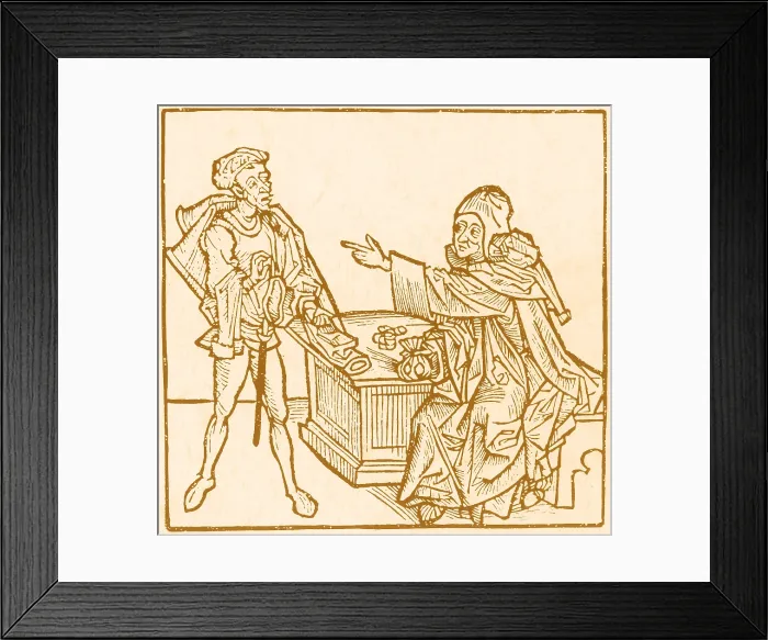Framed Print : Banker, 15th Century Framed Print : Banker, 15th Century