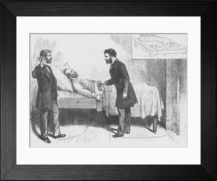 Framed Print : Bell Looking For Bullet In Garfield, 1881 Framed Print : Bell Looking For Bullet In Garfield, 1881