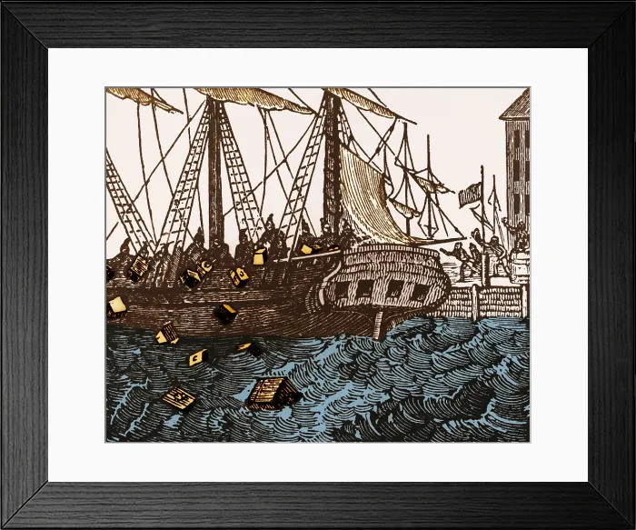 Framed Print : Boston Tea Party, 1773 Framed Print : Boston Tea Party, 1773