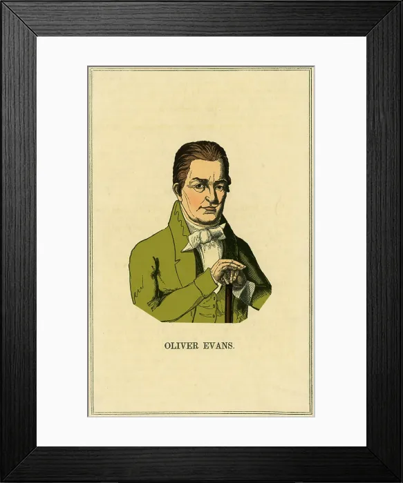 Framed Print : Oliver Evans, American Inventor Framed Print : Oliver Evans, American Inventor