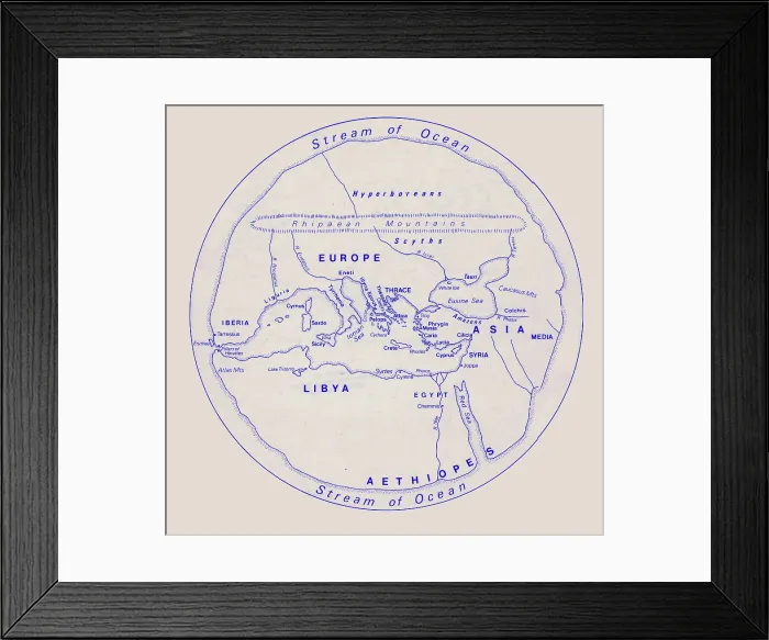 Framed Print : The world as seen by the ancients