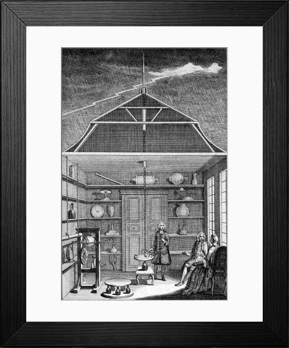 Framed Print : Enlightenment Lightning, 1766 Framed Print : Enlightenment Lightning, 1766