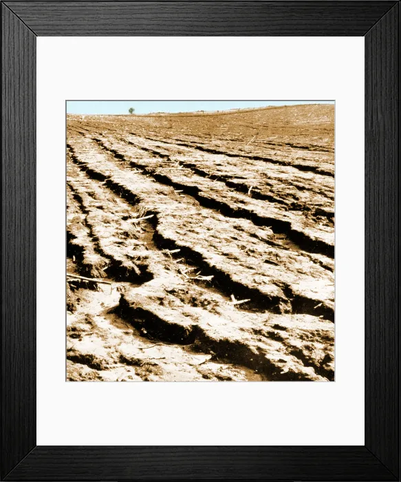 Framed Print : Dust Bowl Erosion