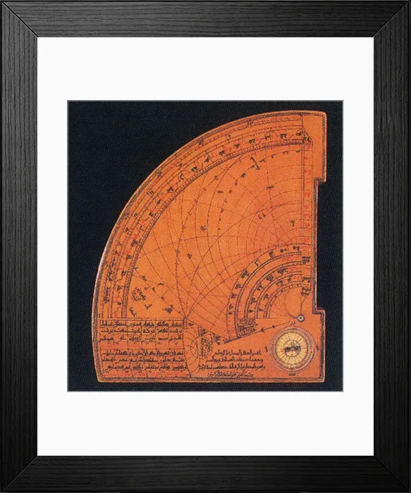 Framed Print : Islamic Quadrant Astrolabe, 14th Century Framed Print : Islamic Quadrant Astrolabe, 14th Century