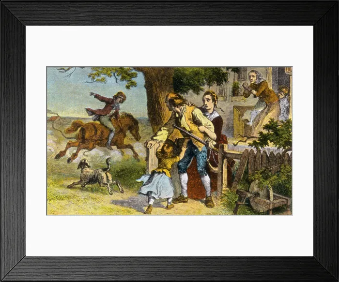 Framed Print : Midnight Ride of Paul Revere, 1775 Framed Print : Midnight Ride of Paul Revere, 1775