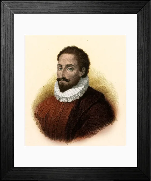 Framed Print : Miguel de Cervantes, Spanish Author Framed Print : Miguel de Cervantes, Spanish Author