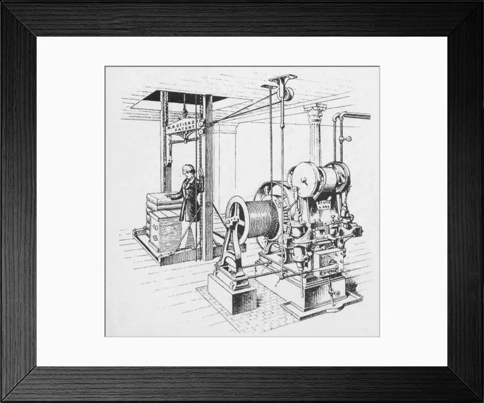 Framed Print : Double Oscillating Steam Engine, 19th Century Framed Print : Double Oscillating Steam Engine, 19th Century