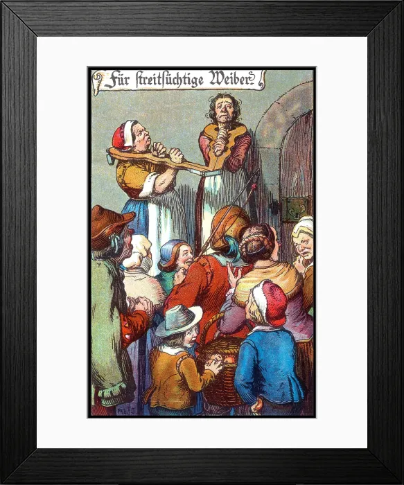 Framed Print : Medieval Punishment, Pillory