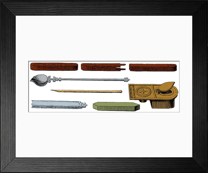 Framed Print : Persian Writing Tools