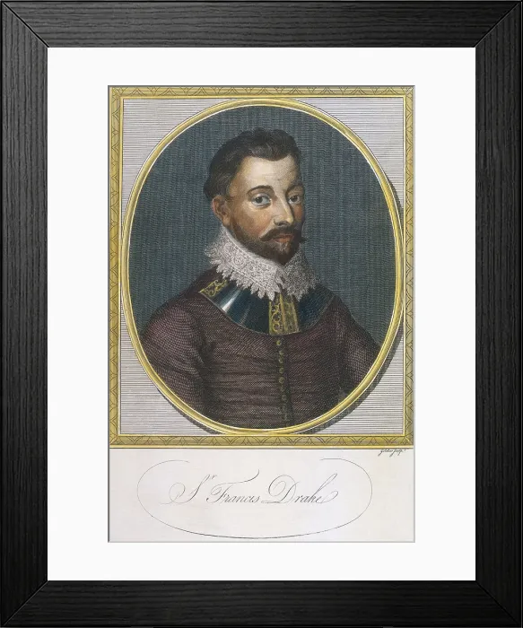 Framed Print : Francis Drake, English Explorer