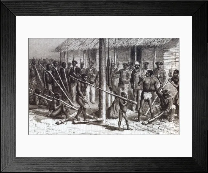 Framed Print : Shaka Slave Market, 19th Century Framed Print : Shaka Slave Market, 19th Century