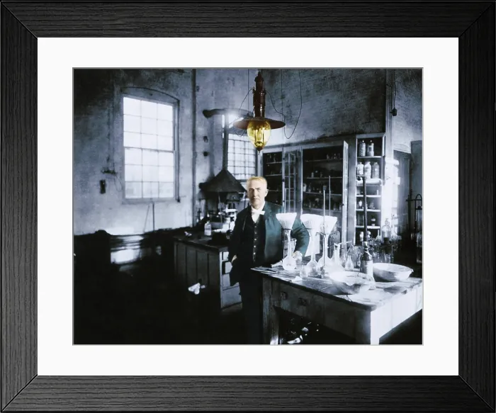 Framed Print : Thomas Edison, American Inventor
