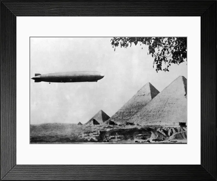 Framed Print : Graf Zeppelin Over Giza Pyramids, 1931 Framed Print : Graf Zeppelin Over Giza Pyramids, 1931