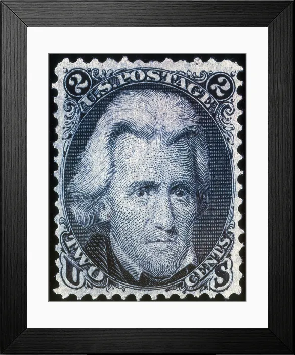 Framed Print : Andrew Jackson, U.S. Postage Stamp, 1863