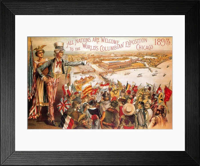 Framed Print : Columbian Exposition Poster, 1893 Framed Print : Columbian Exposition Poster, 1893