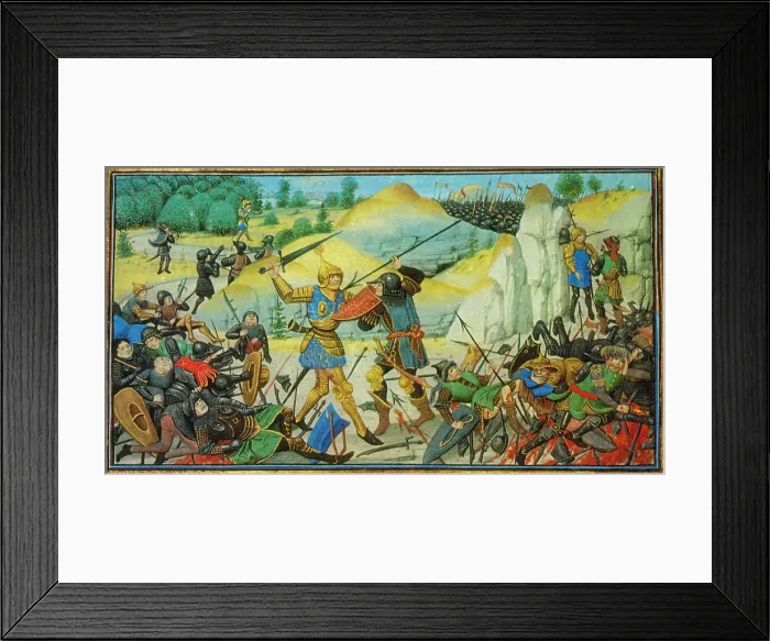 Framed Print : Death of Roland, Battle of Roncevaux Pass, 788 Framed Print : Death of Roland, Battle of Roncevaux Pass, 788