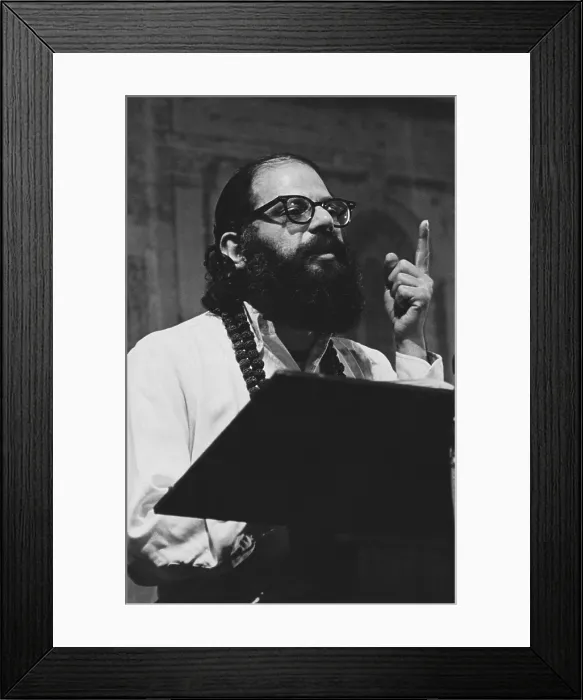 Framed Print : Allen Ginsberg, American Poet Framed Print : Allen Ginsberg, American Poet