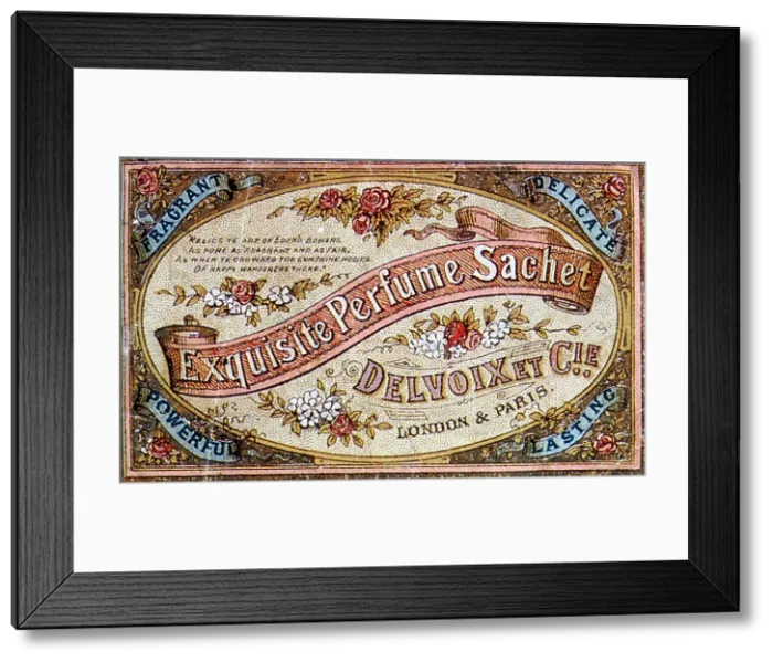 Framed Print : Delvoix Exquisite Perfume Sachet, 1880 Framed Print : Delvoix Exquisite Perfume Sachet, 1880