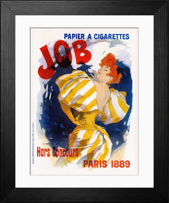 Framed Print : JOB Rolling Papers, Jules Cheret, 1889 Framed Print : JOB Rolling Papers, Jules Cheret, 1889