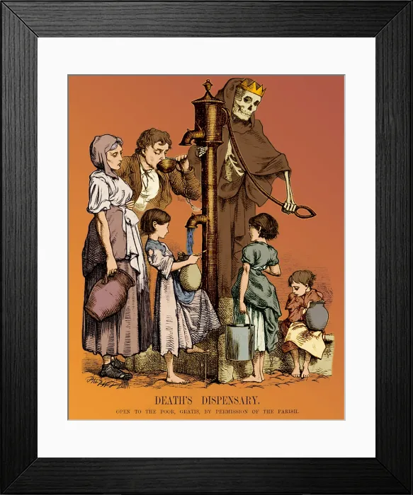Framed Print : Cholera-infected Water Pump, 1854