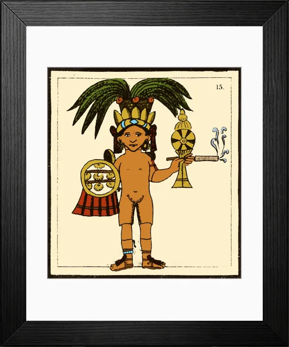 Framed Print : Tobacco In Aztec Ritual, Florentine Codex Framed Print : Tobacco In Aztec Ritual, Florentine Codex