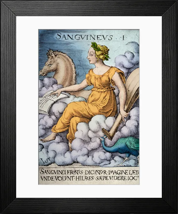 Framed Print : Hippocratic Medicine, Four Humors, Sanguine Framed Print : Hippocratic Medicine, Four Humors, Sanguine