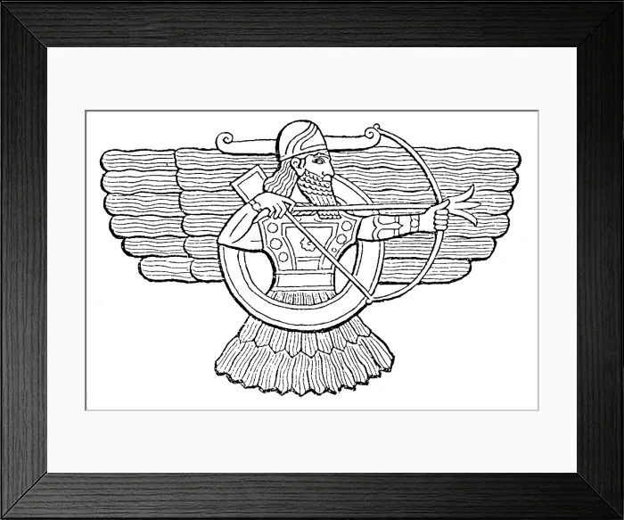 Framed Print : Ashur, Assyrian God